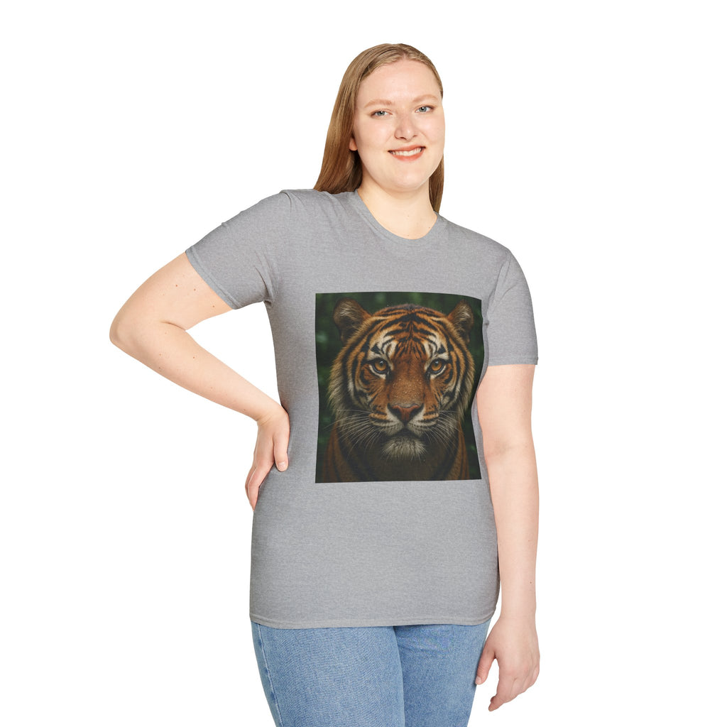 Tiger Portrait T-Shirt — Realistic Jungle Wildlife Graphic Tee