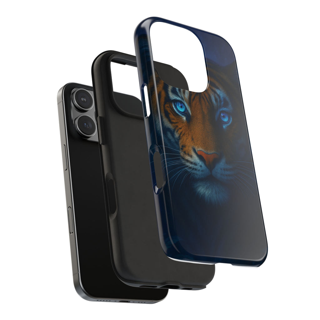 Tiger Eyes Tough Phone Case — Blue-Eyed Tiger Protective Smartphone Cover