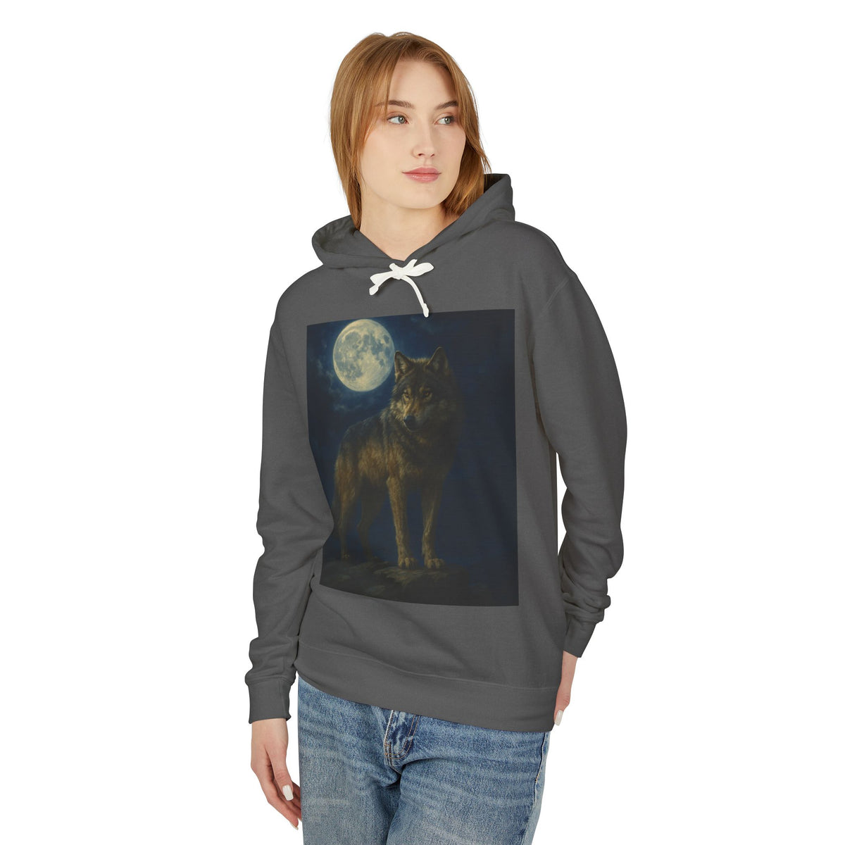 Wolf With Moon Hoodie
