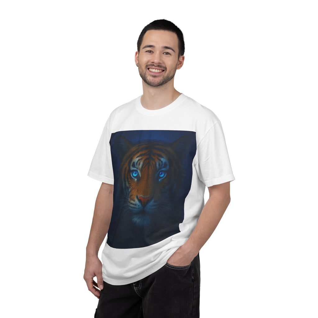 Blue-Eyed Tiger Portrait T-Shirt | Tiger Face Tee