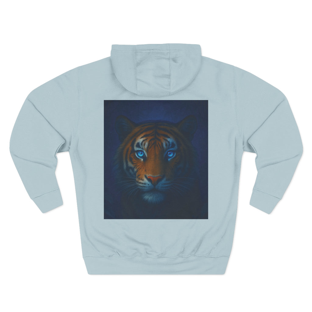 Blue-Eyed Tiger hoodie |Fleece Hoodie, Night Wildlife