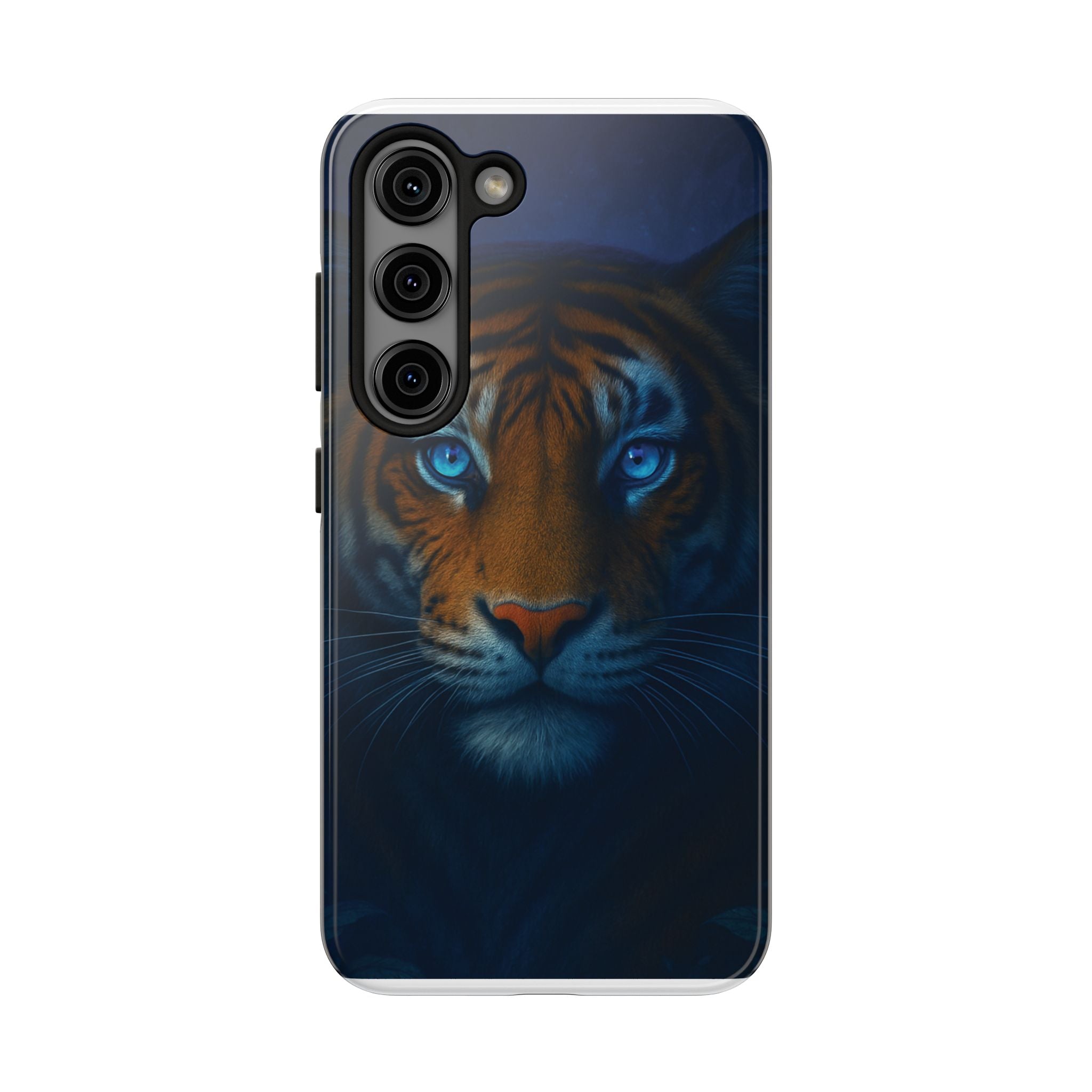 Tiger Eyes Tough Phone Case — Blue-Eyed Tiger Protective Smartphone Cover