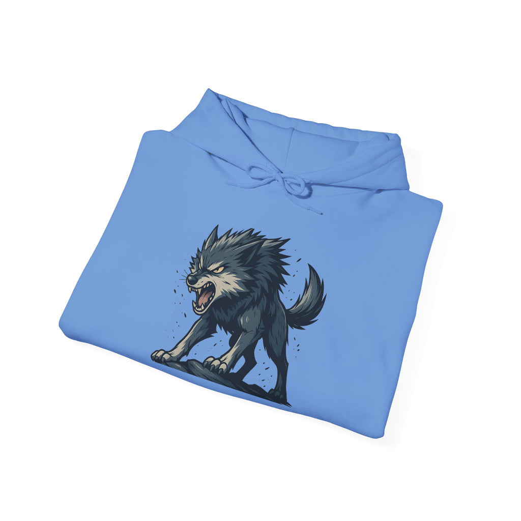 Growling Wolf Illustration Hoodie
