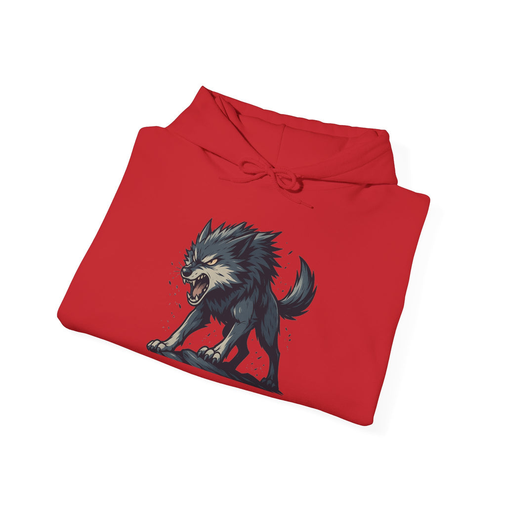 Growling Wolf Illustration Hoodie