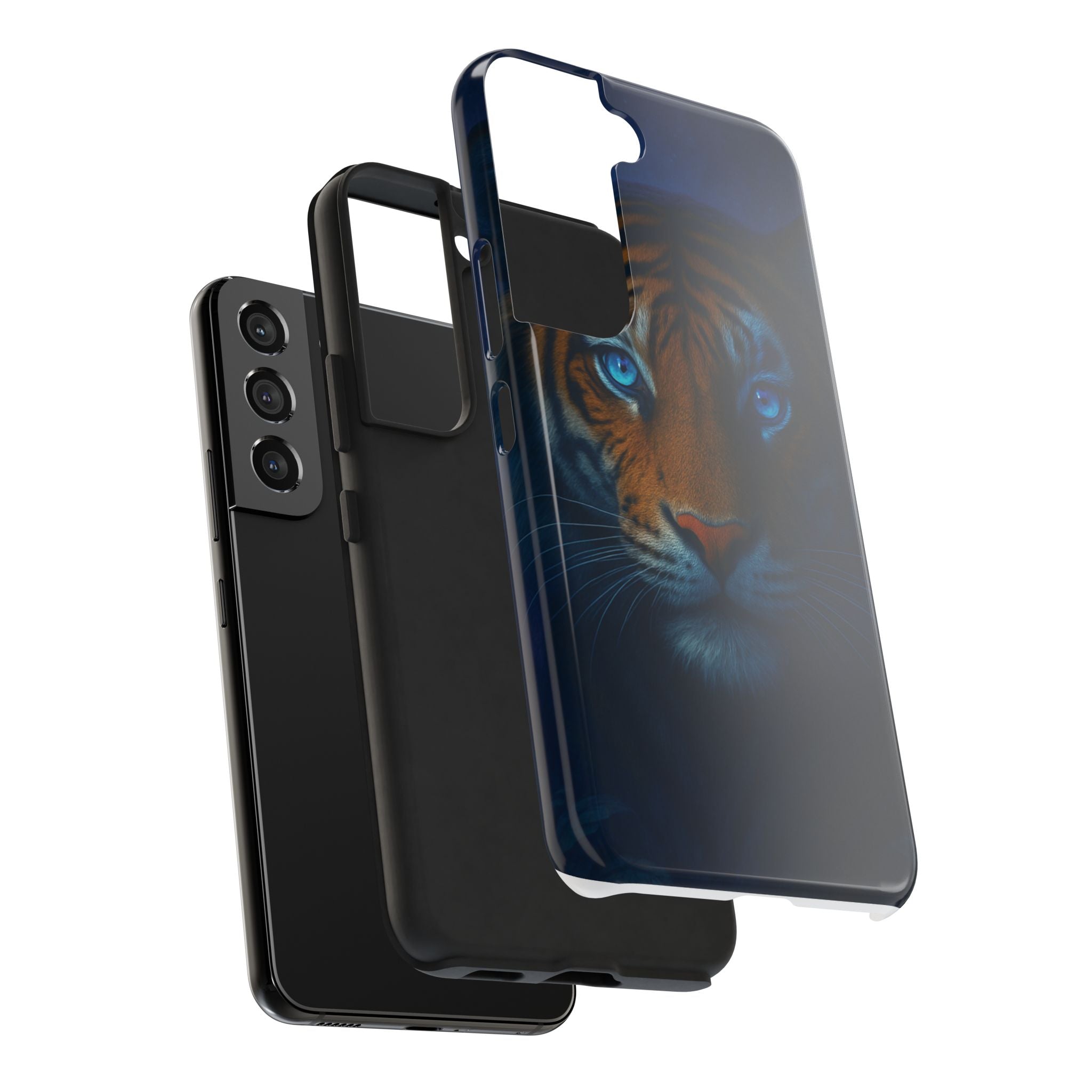 Tiger Eyes Tough Phone Case — Blue-Eyed Tiger Protective Smartphone Cover