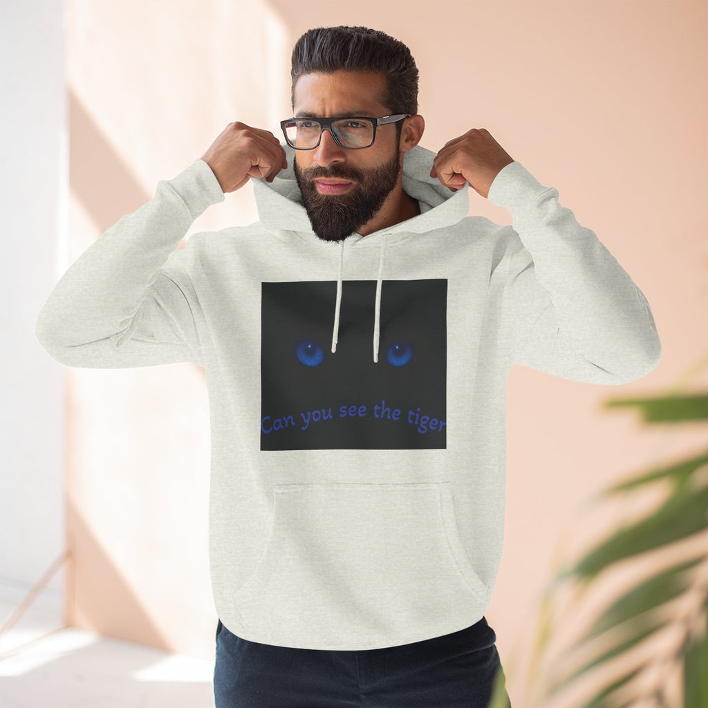 Blue-Eyed Tiger hoodie |Fleece Hoodie, Night Wildlife