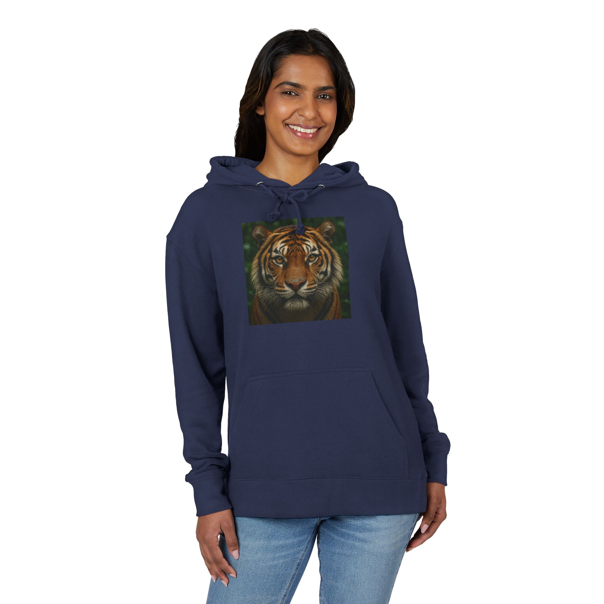 Tiger Face Hoodie — Realistic Bengal Tiger Graphic Pullover
