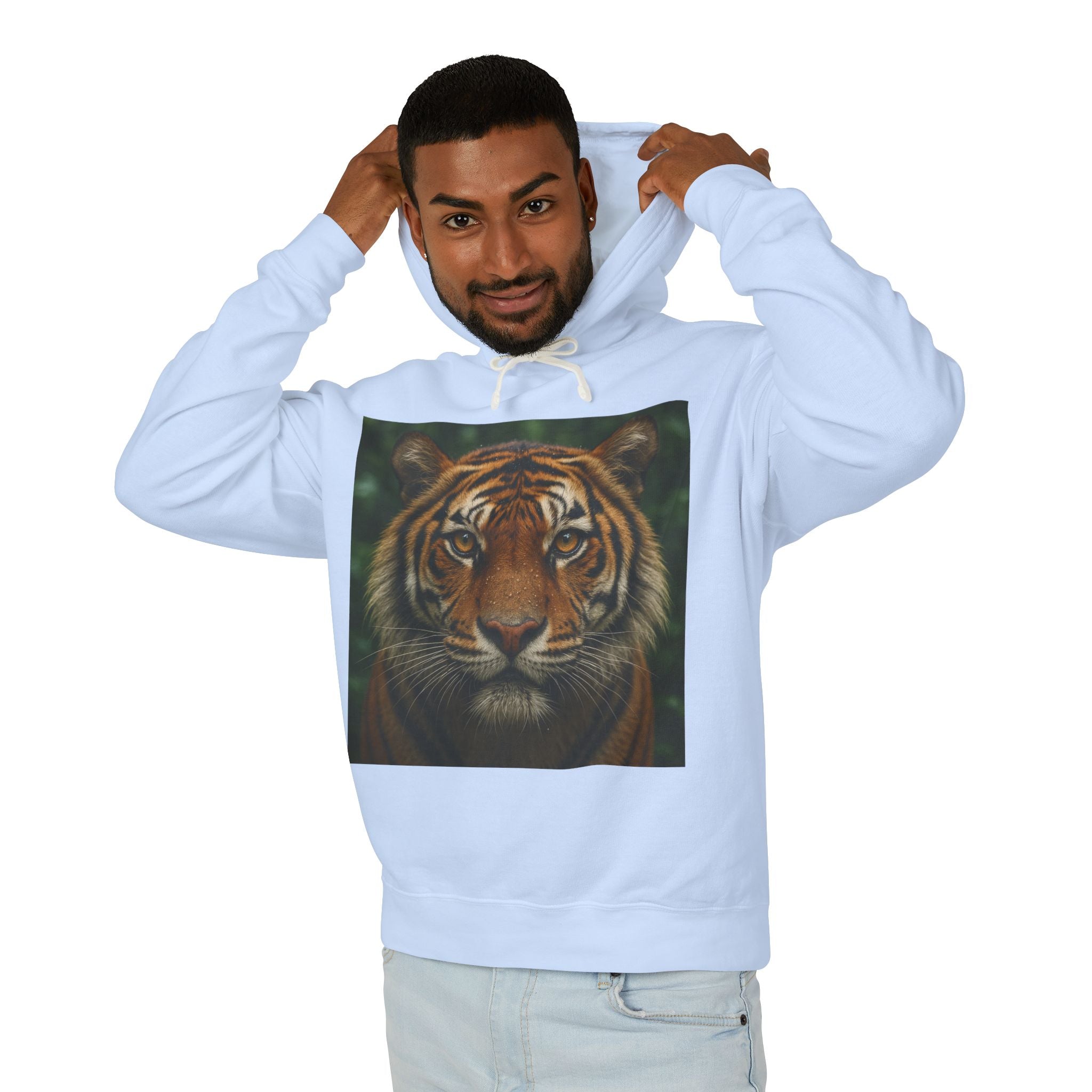 Tiger Portrait Hoodie — Majestic Tiger Graphic Hooded Sweatshirt