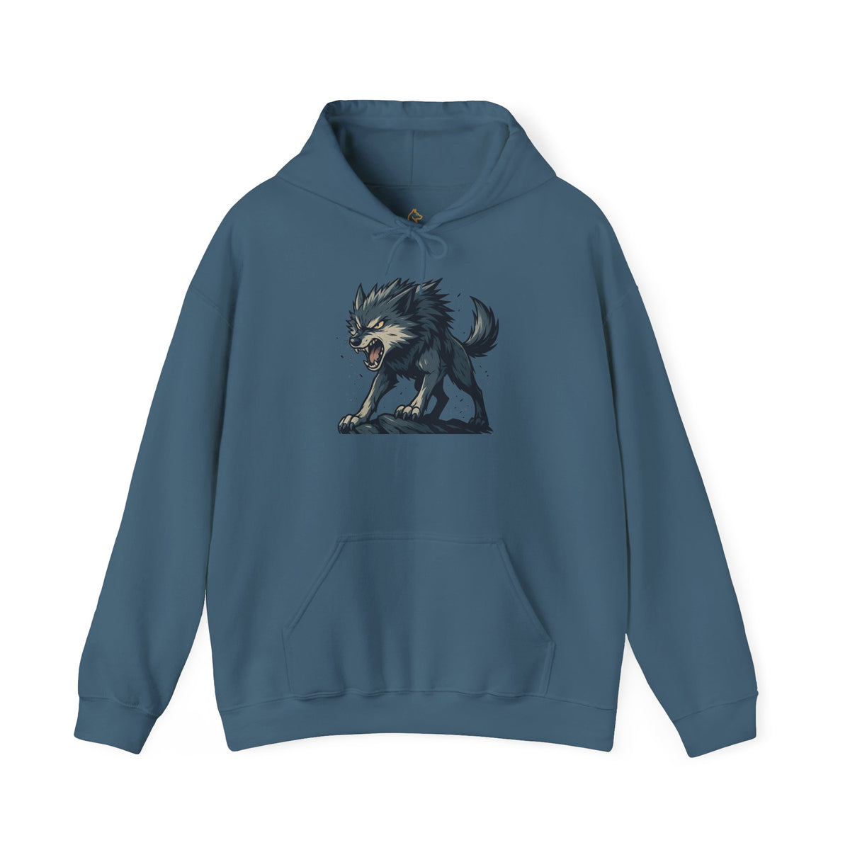 Growling Wolf Illustration Hoodie