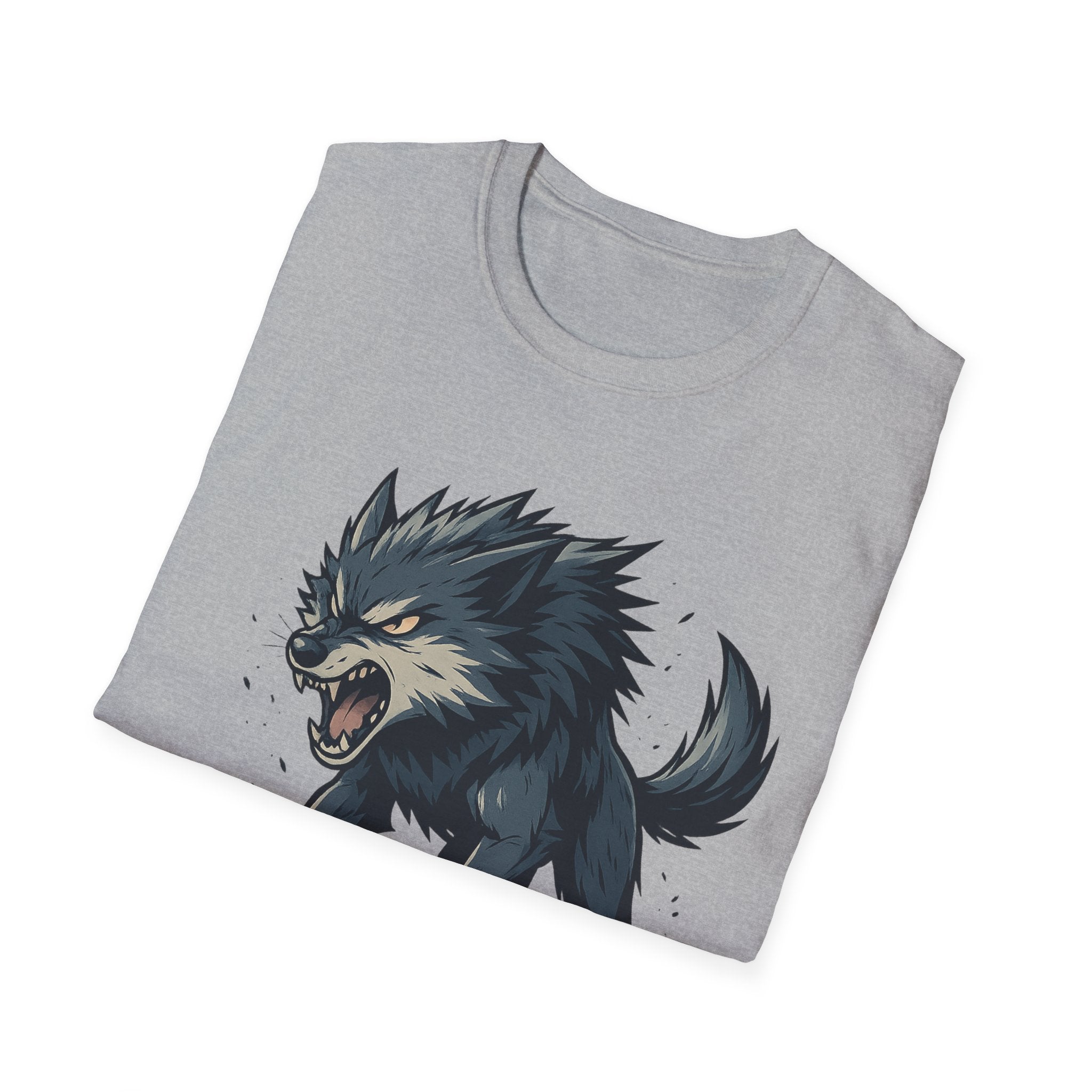 Howling Wolf  T-Shirt | Fierce Wolf Night Forest Design