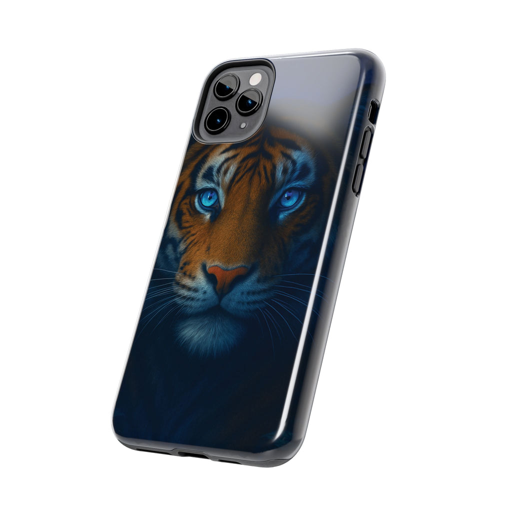 Tiger Eyes Tough Phone Case — Blue-Eyed Tiger Protective Smartphone Cover