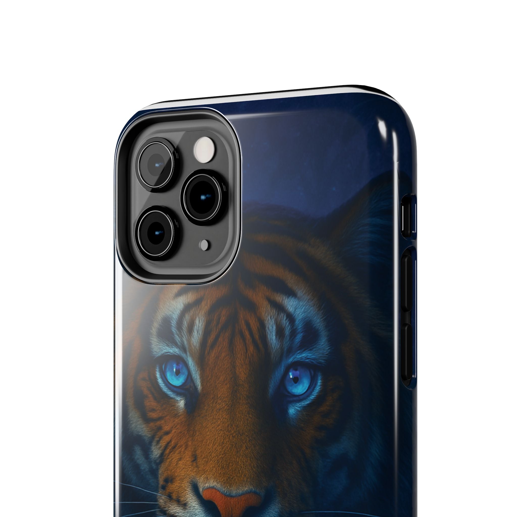 Tiger Eyes Tough Phone Case — Blue-Eyed Tiger Protective Smartphone Cover