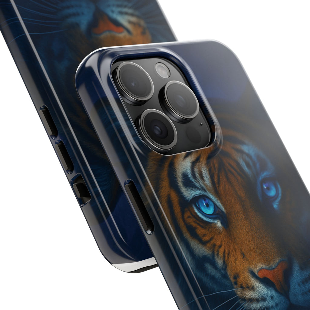 Tiger Eyes Tough Phone Case — Blue-Eyed Tiger Protective Smartphone Cover