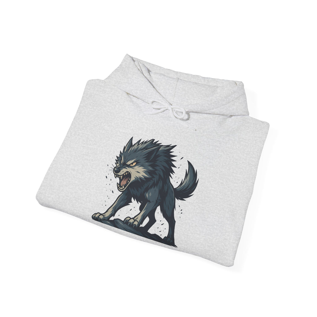 Growling Wolf Illustration Hoodie