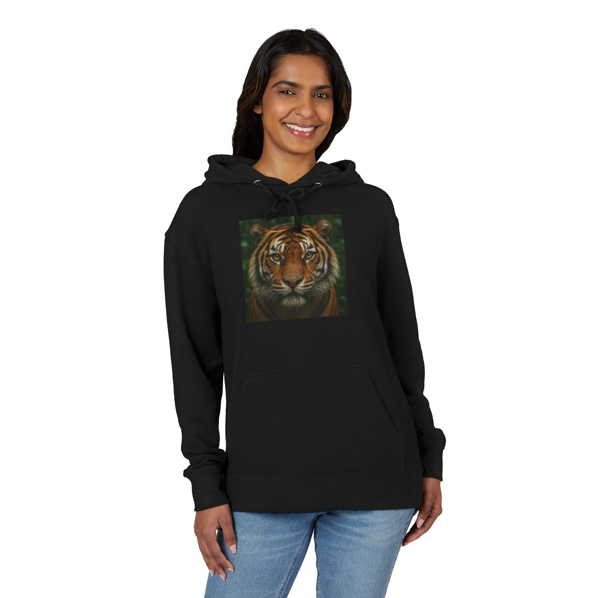 Tiger Face Hoodie — Realistic Bengal Tiger Graphic Pullover