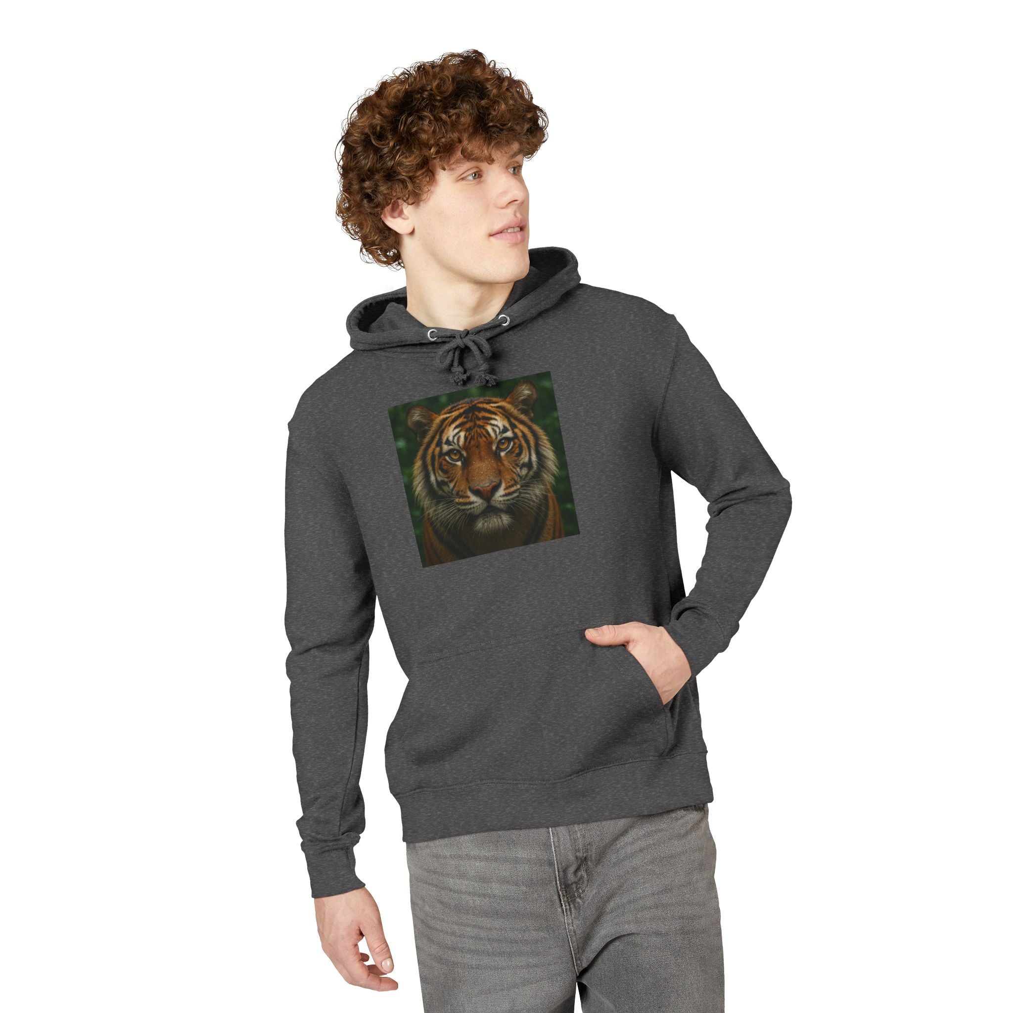 Tiger Face Hoodie — Realistic Bengal Tiger Graphic Pullover