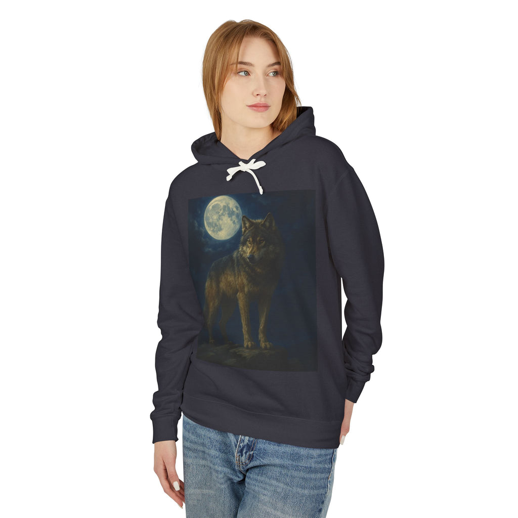 Wolf With Moon Hoodie