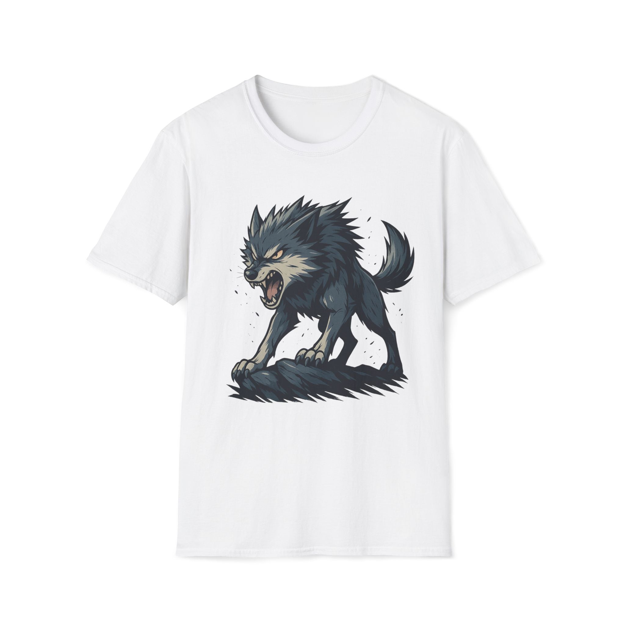 Howling Wolf  T-Shirt | Fierce Wolf Night Forest Design