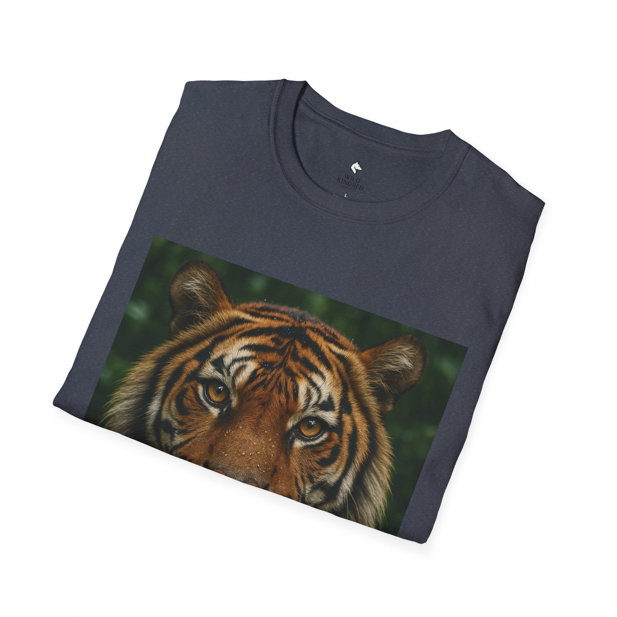 Tiger Portrait T-Shirt — Realistic Jungle Wildlife Graphic Tee