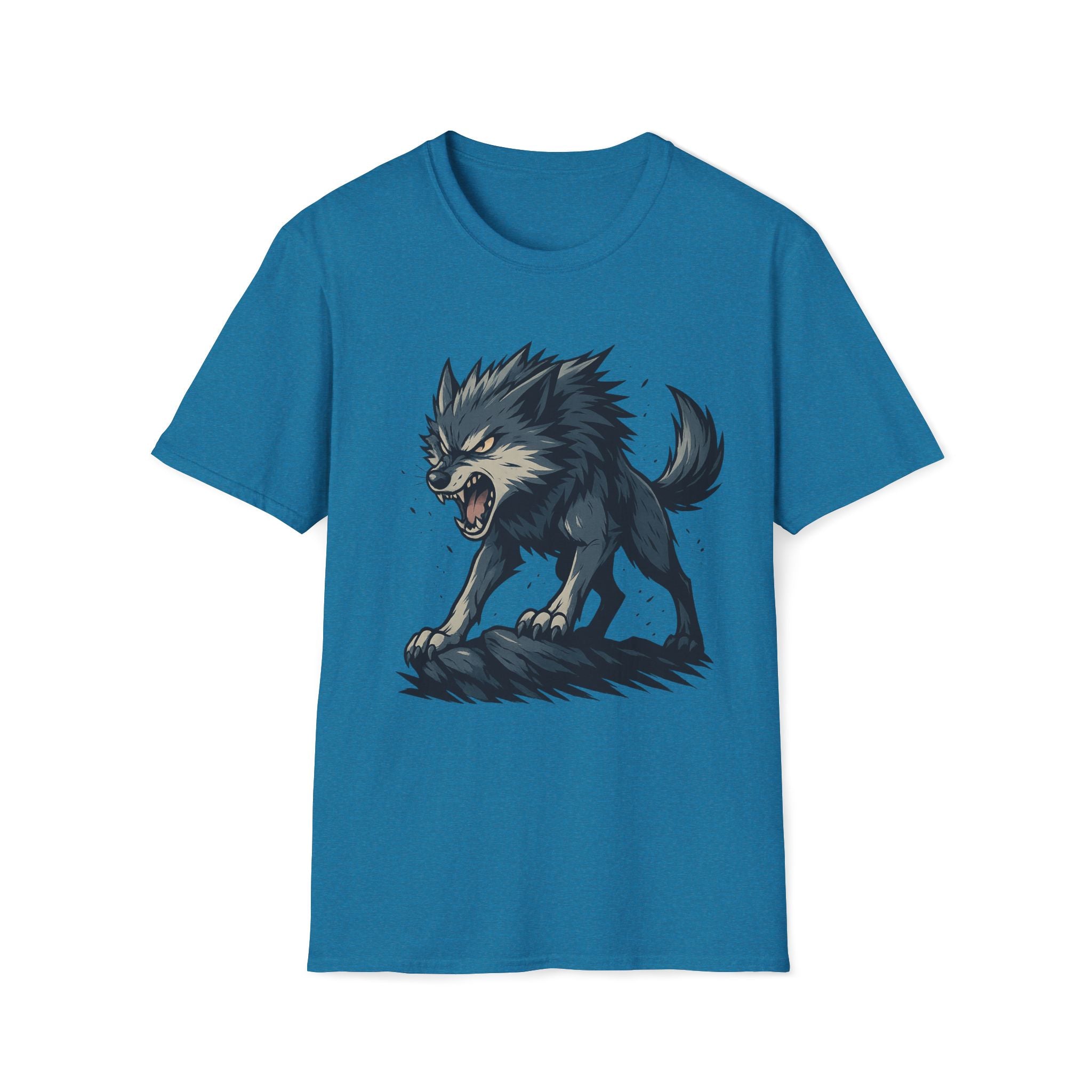 Howling Wolf  T-Shirt | Fierce Wolf Night Forest Design