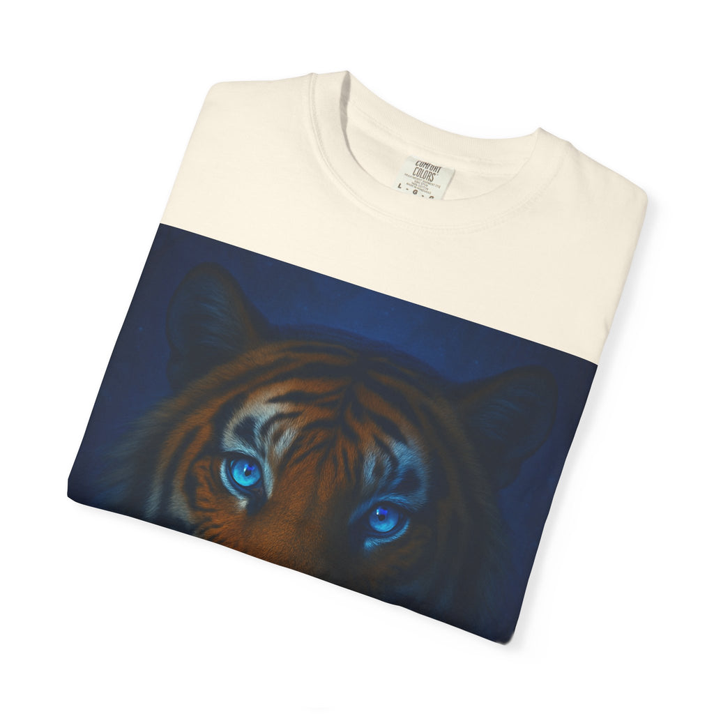 Blue-Eyed Tiger Portrait T-Shirt | Tiger Face Tee