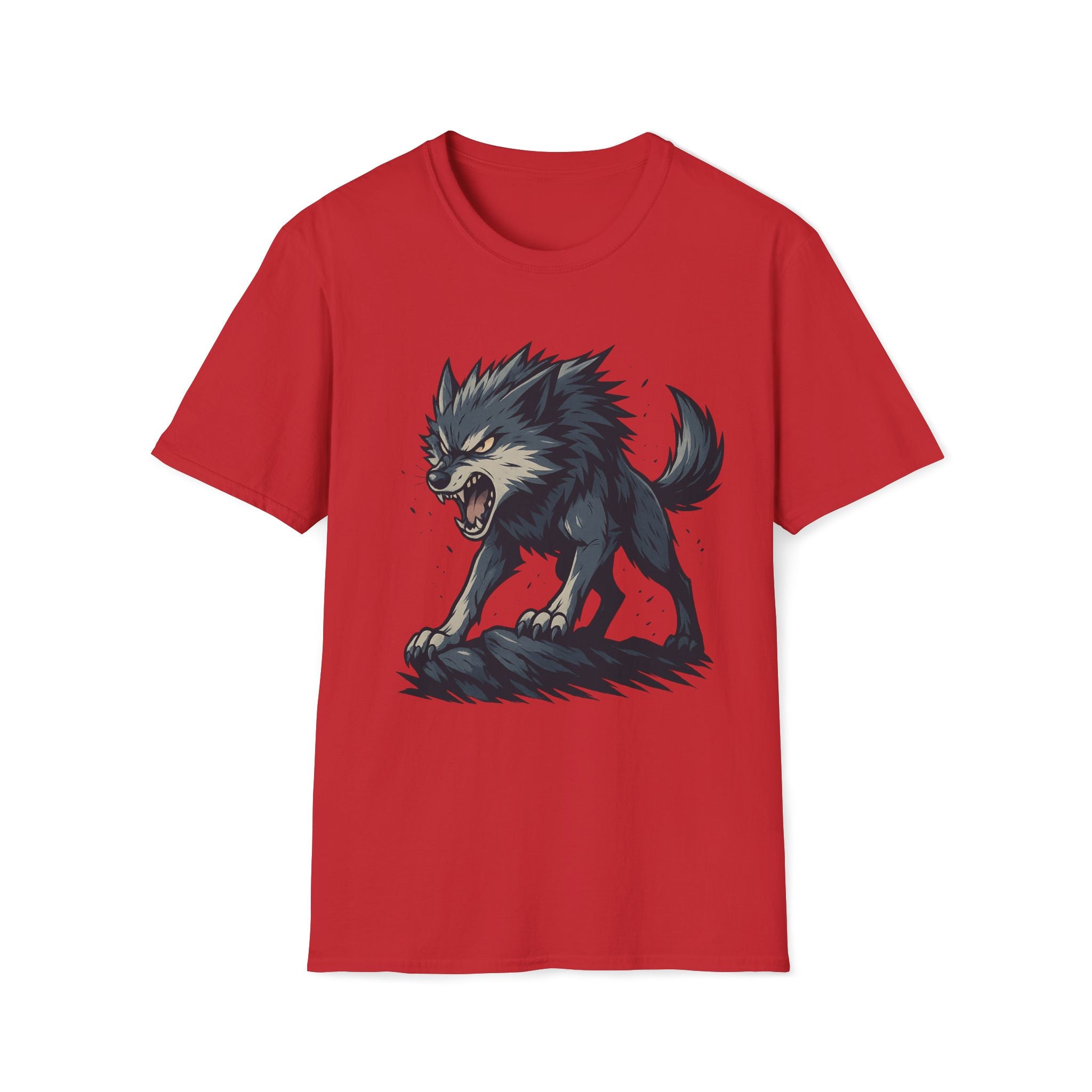 Howling Wolf  T-Shirt | Fierce Wolf Night Forest Design
