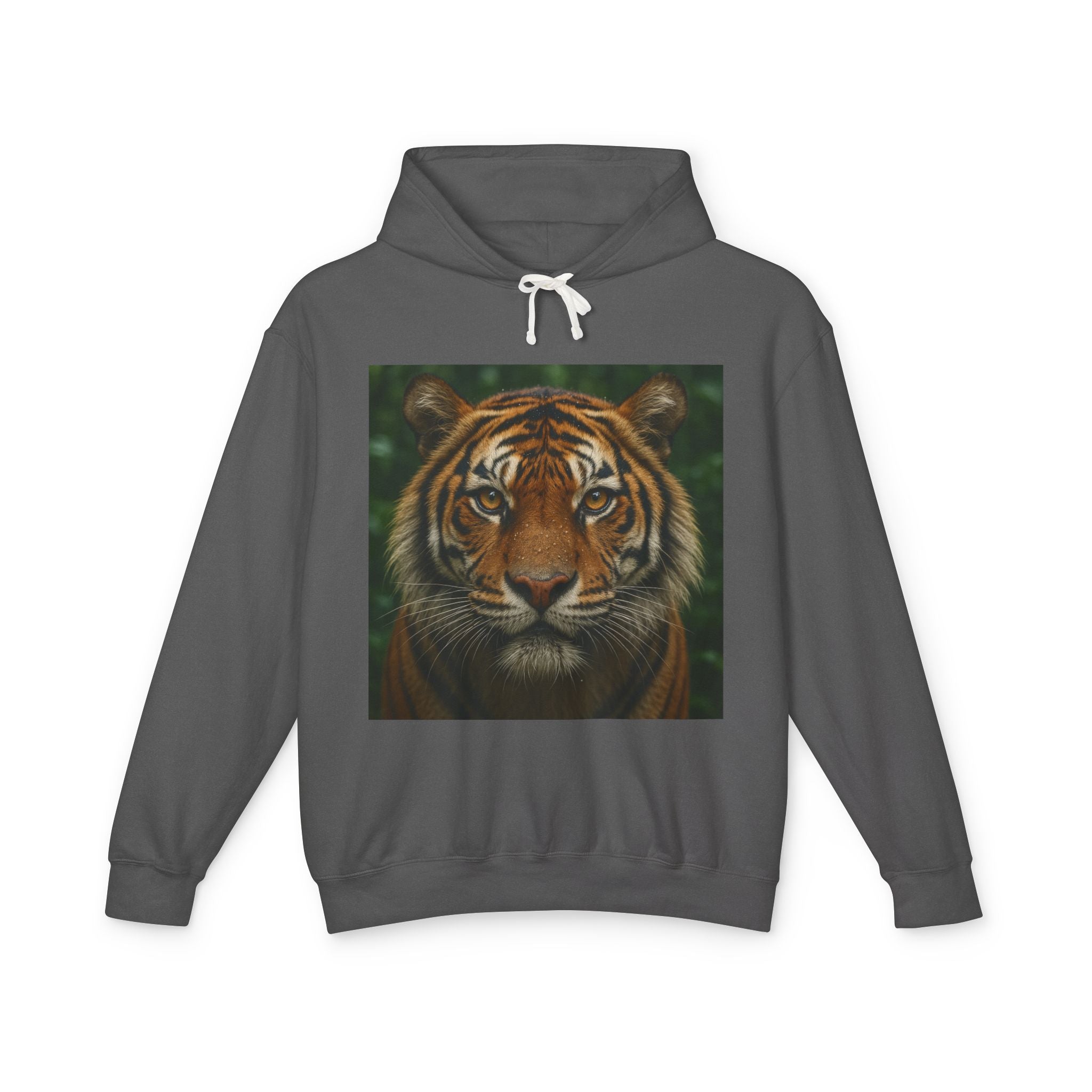 Tiger Portrait Hoodie — Majestic Tiger Face Graphic Hooded Sweatshirt