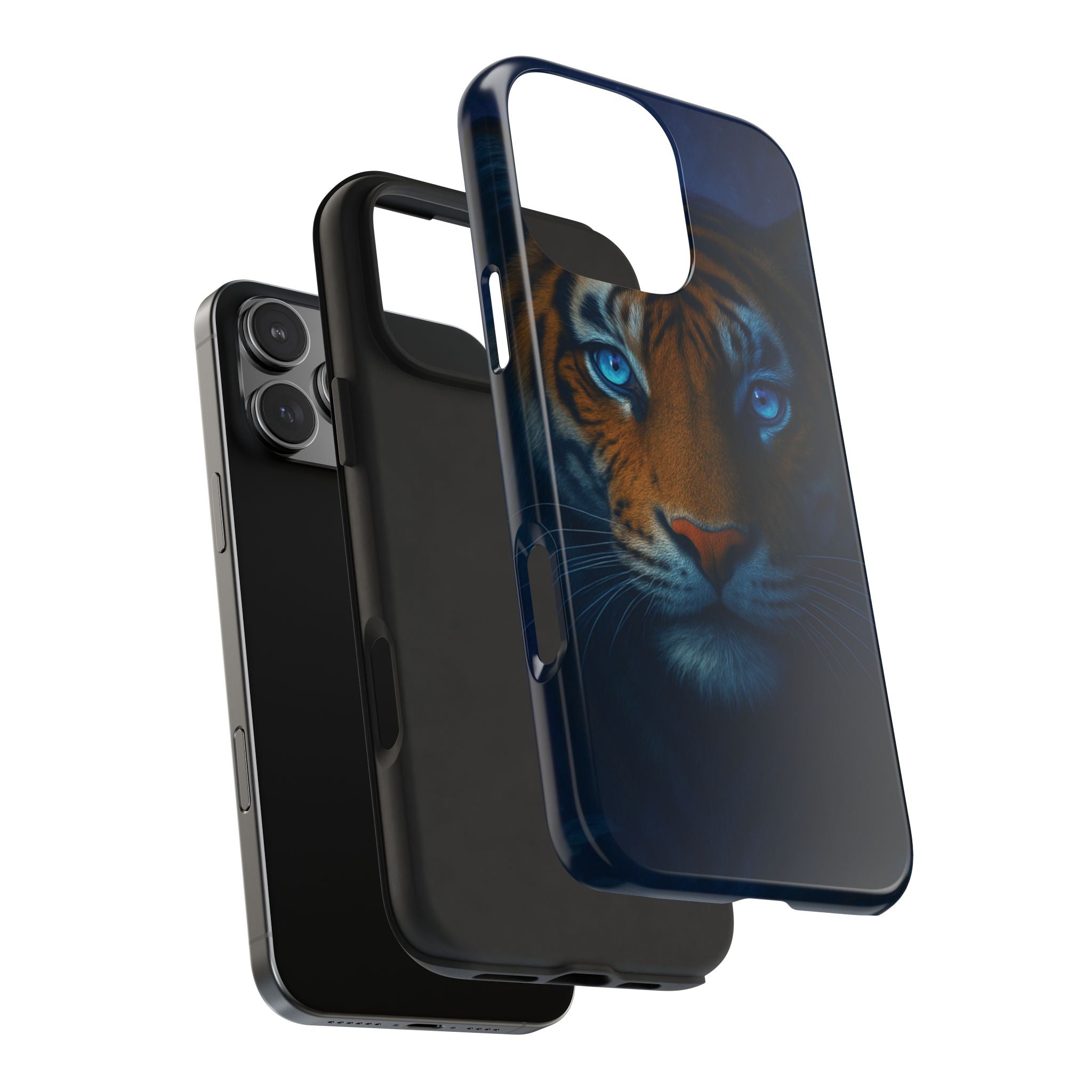 Tiger Eyes Tough Phone Case — Blue-Eyed Tiger Protective Smartphone Cover