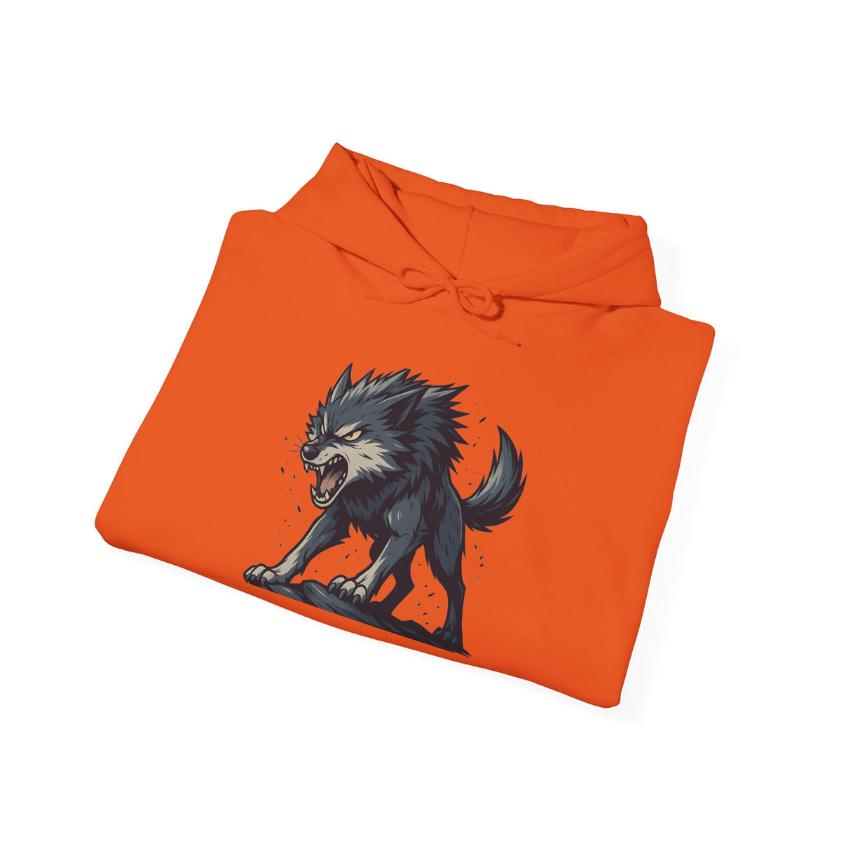 Growling Wolf Illustration Hoodie