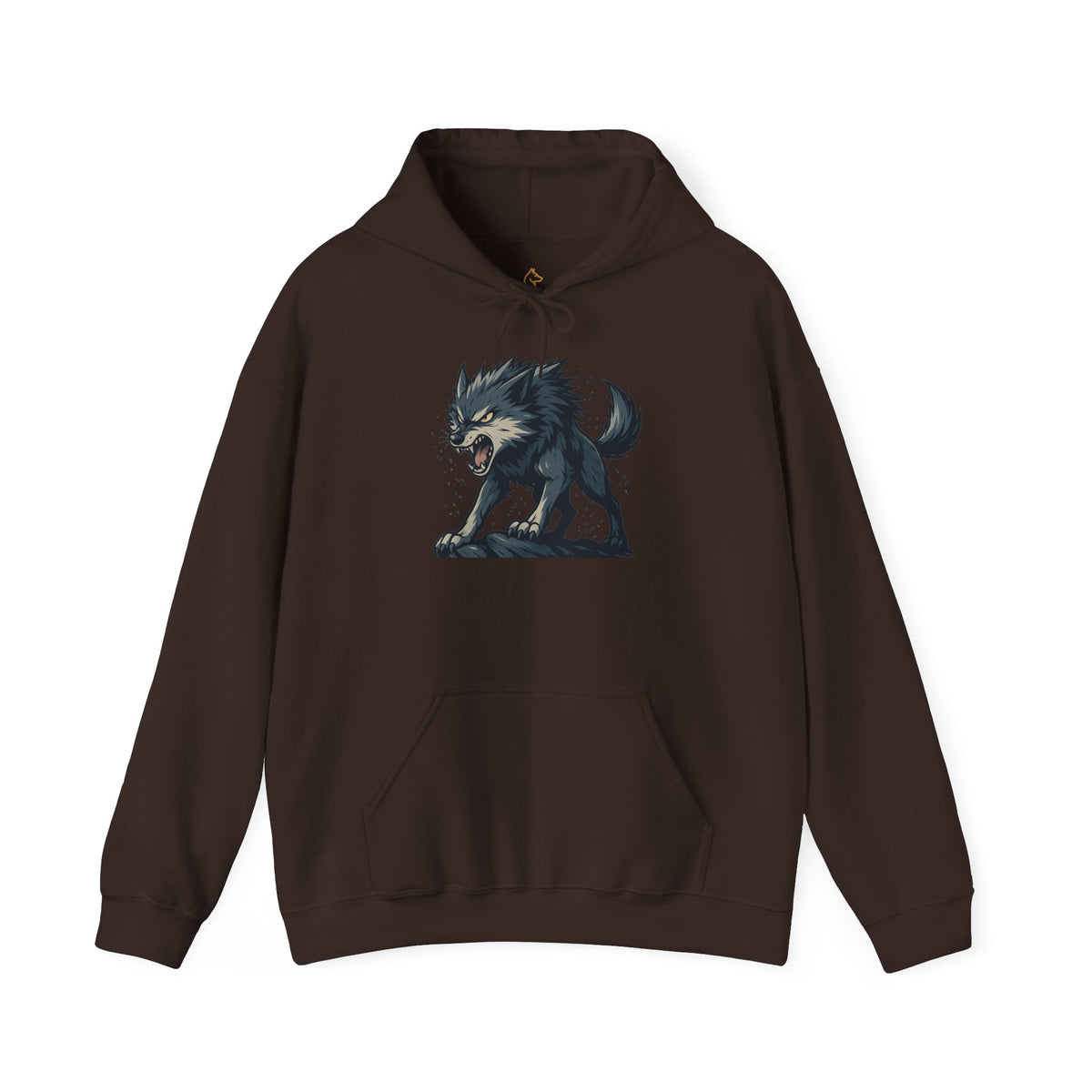 Growling Wolf Illustration Hoodie