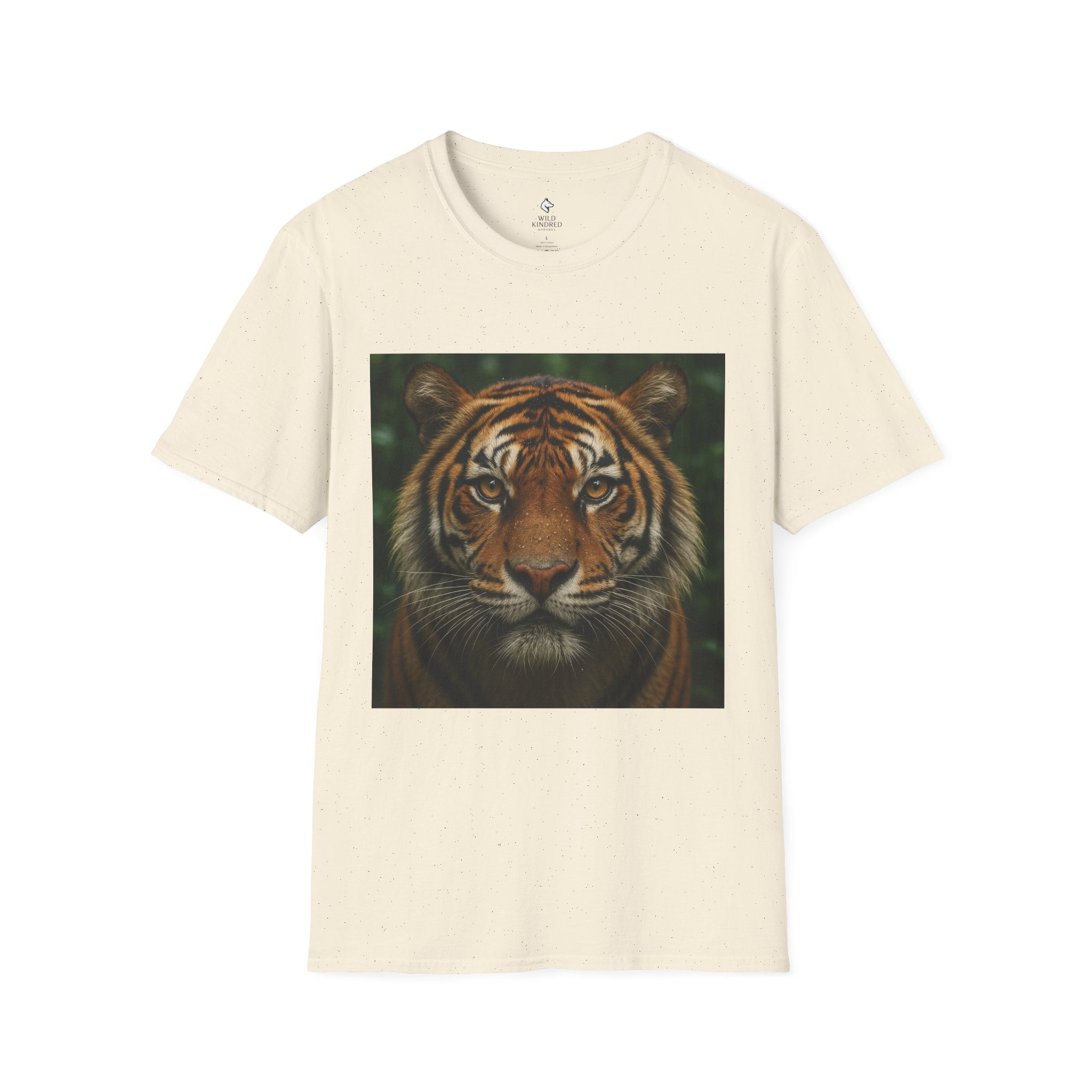 Tiger Portrait T-Shirt — Realistic Jungle Wildlife Graphic Tee
