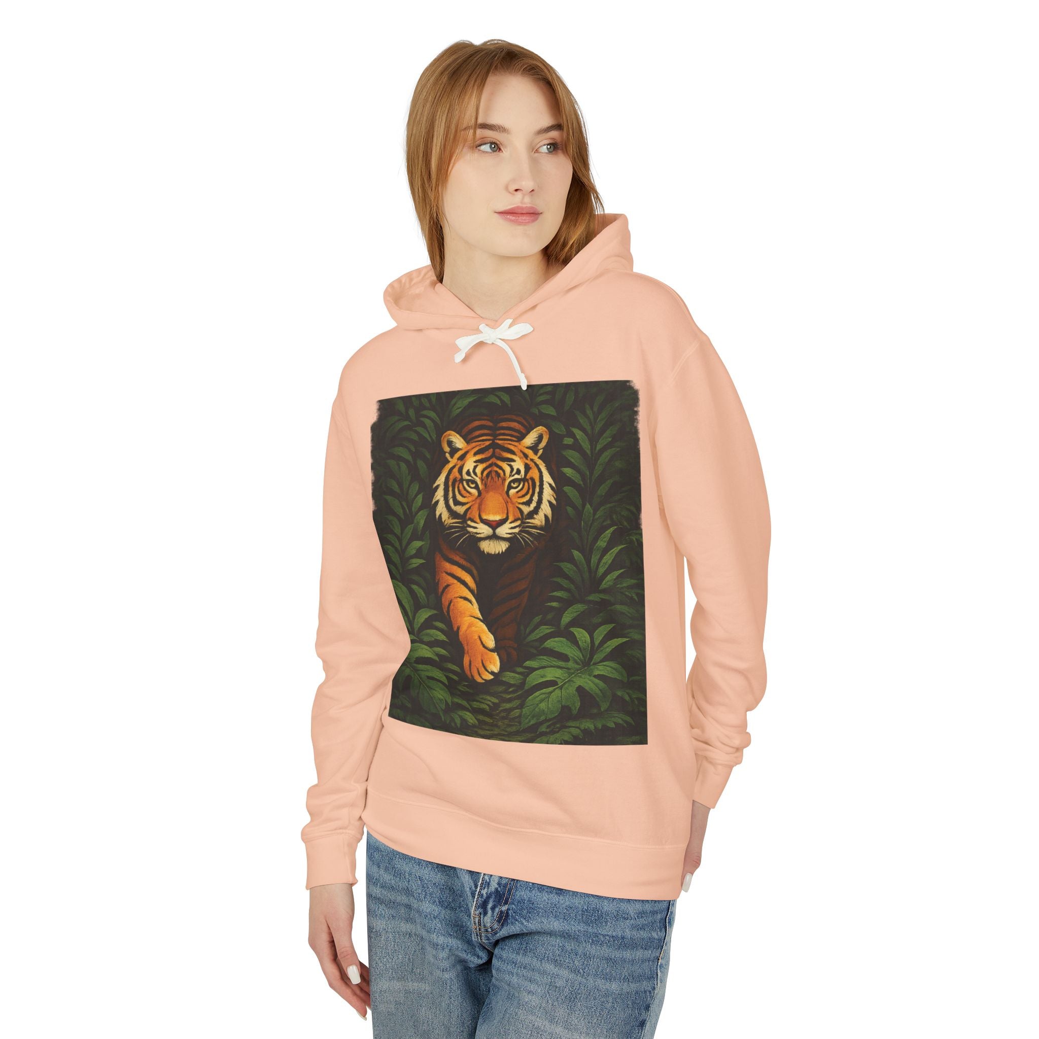 Tiger in the Jungle Hoodie Ver.2 — Bold Tiger Graphic Hoodie