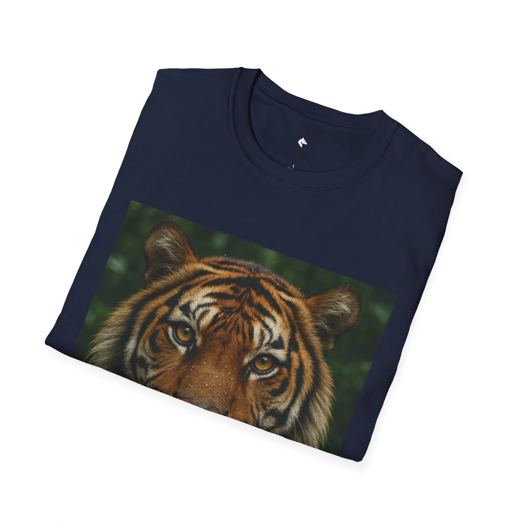 Tiger Portrait T-Shirt — Realistic Jungle Wildlife Graphic Tee