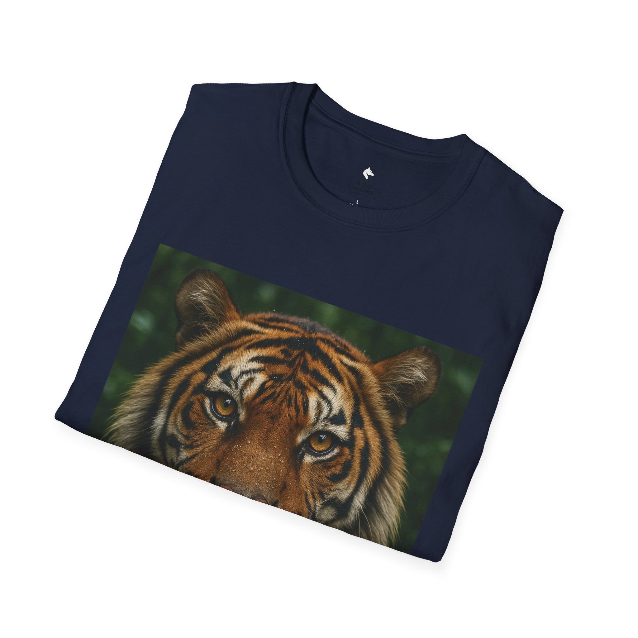 Tiger Portrait T-Shirt — Realistic Jungle Wildlife Graphic Tee