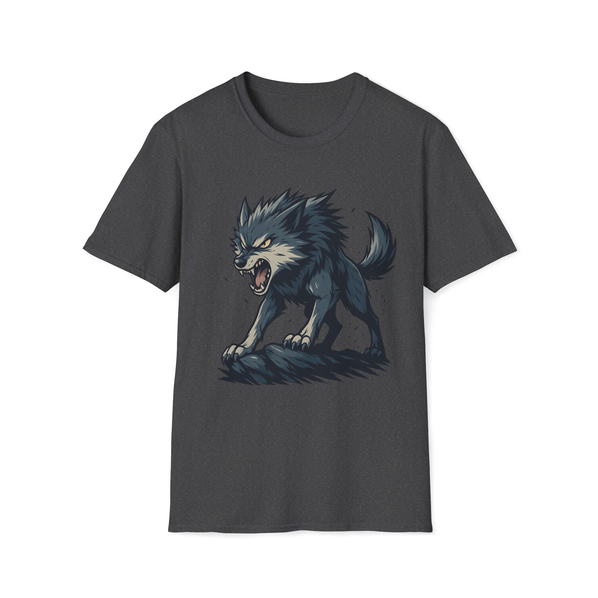Howling Wolf  T-Shirt | Fierce Wolf Night Forest Design