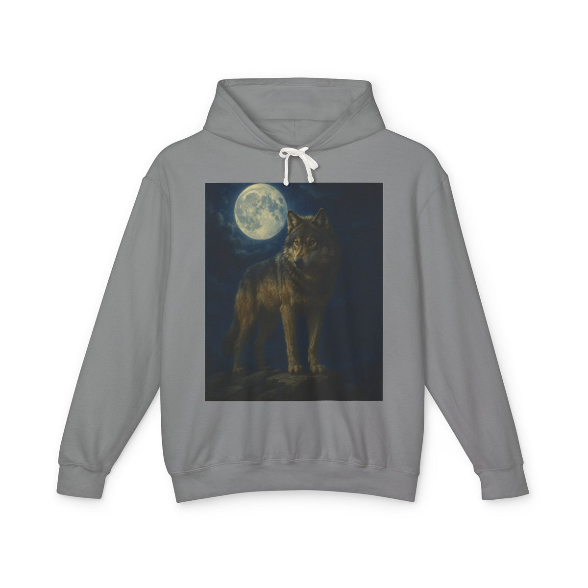 Wolf With Moon Hoodie