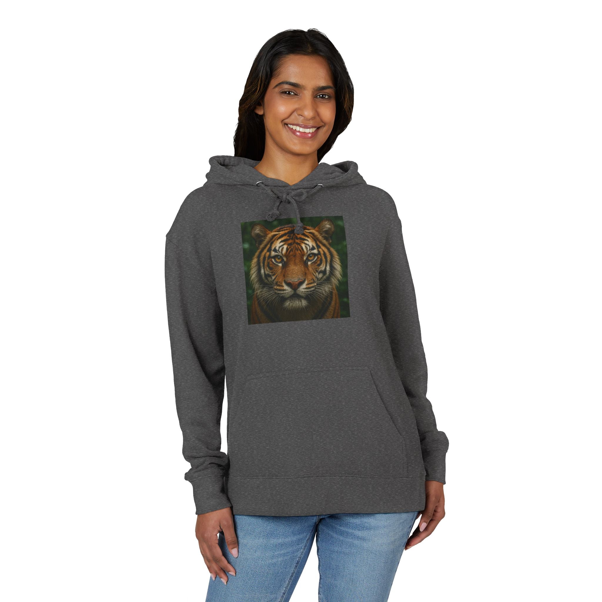 Tiger Face Hoodie — Realistic Bengal Tiger Graphic Pullover