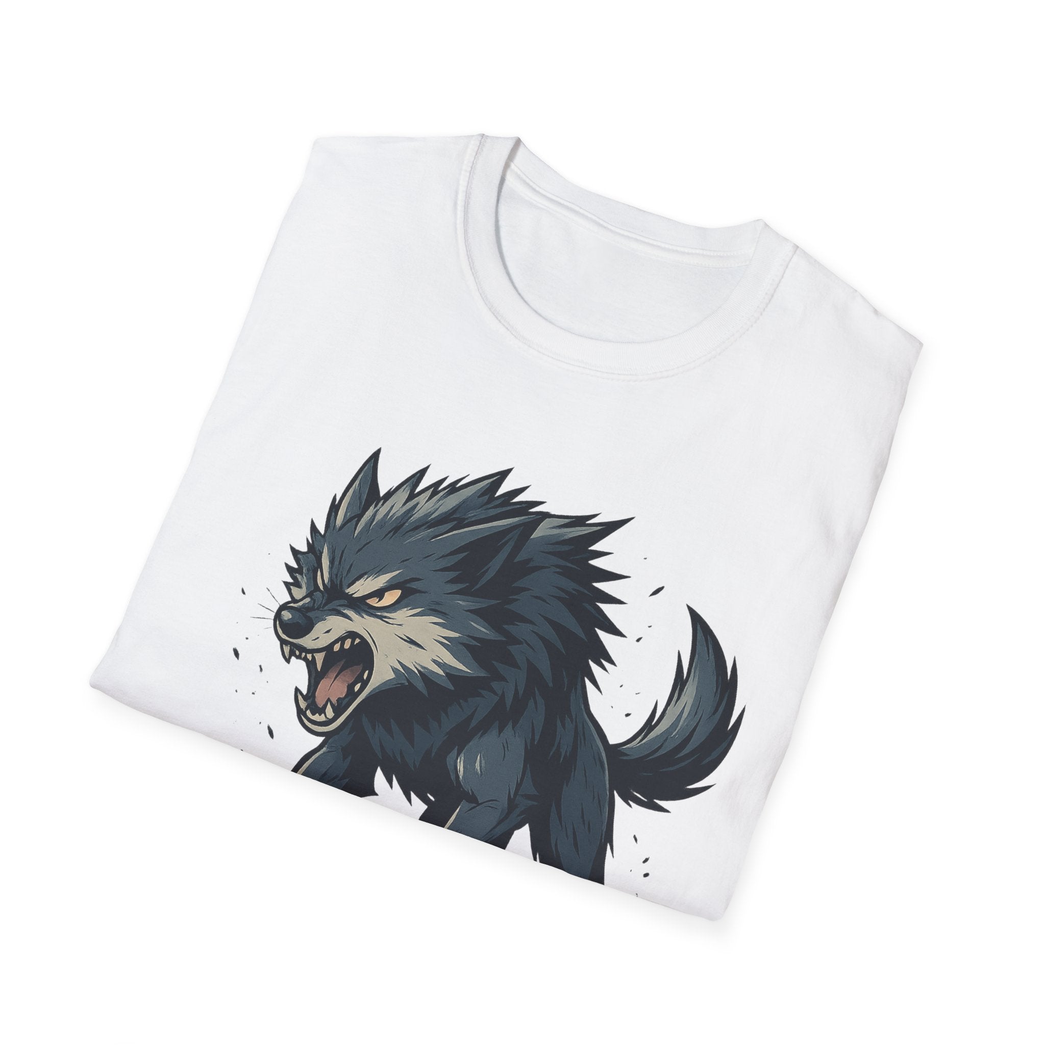 Howling Wolf  T-Shirt | Fierce Wolf Night Forest Design