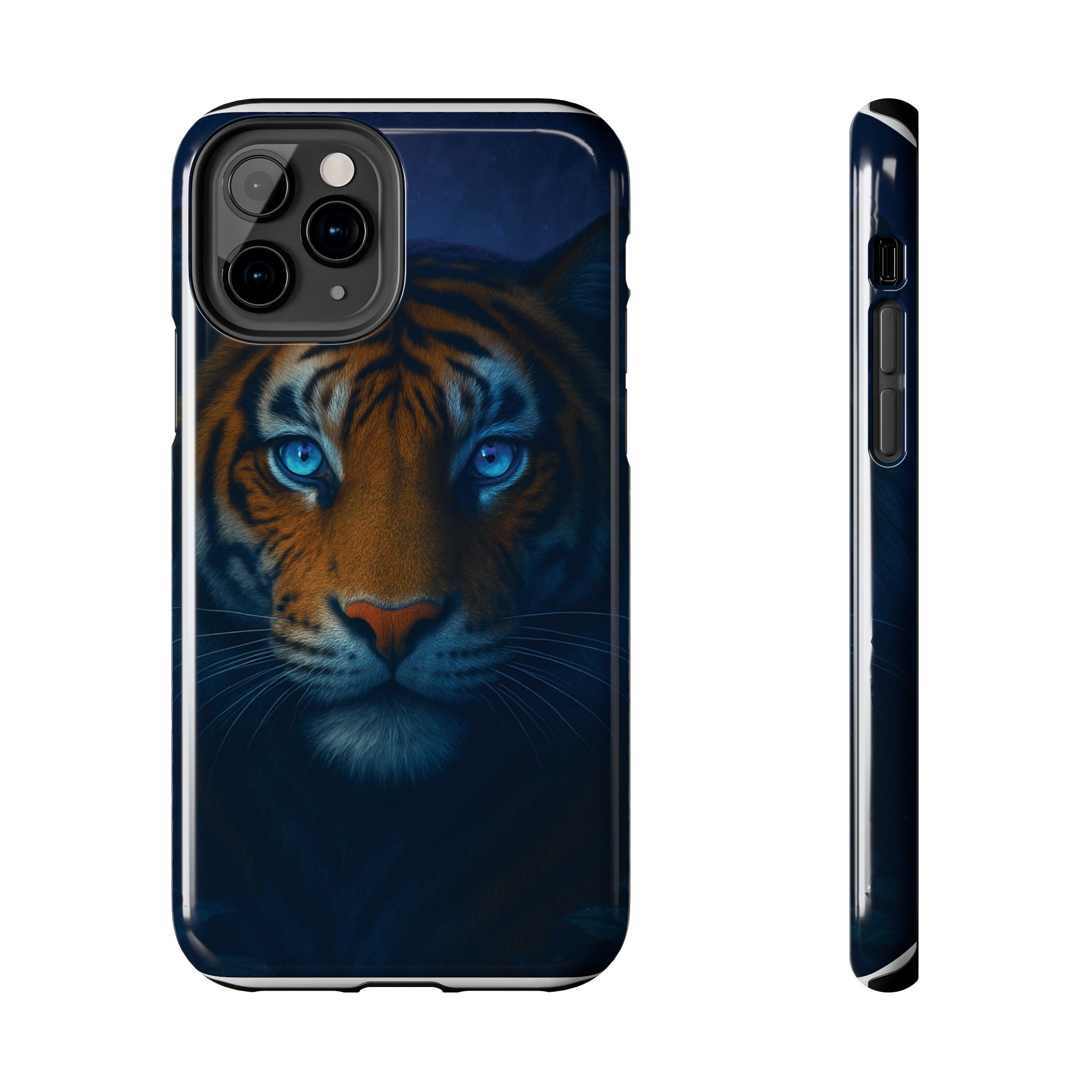 Tiger Eyes Tough Phone Case — Blue-Eyed Tiger Protective Smartphone Cover