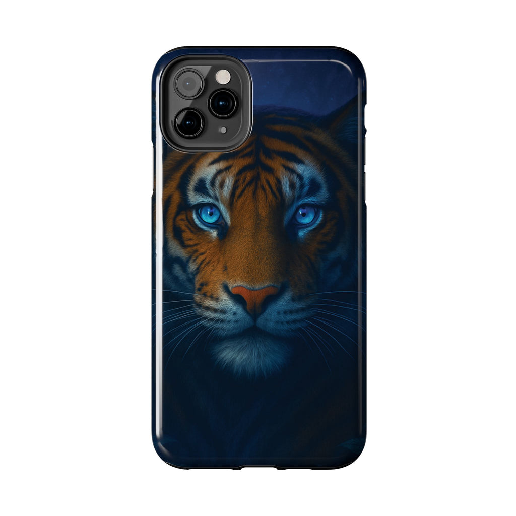 Tiger Eyes Tough Phone Case — Blue-Eyed Tiger Protective Smartphone Cover