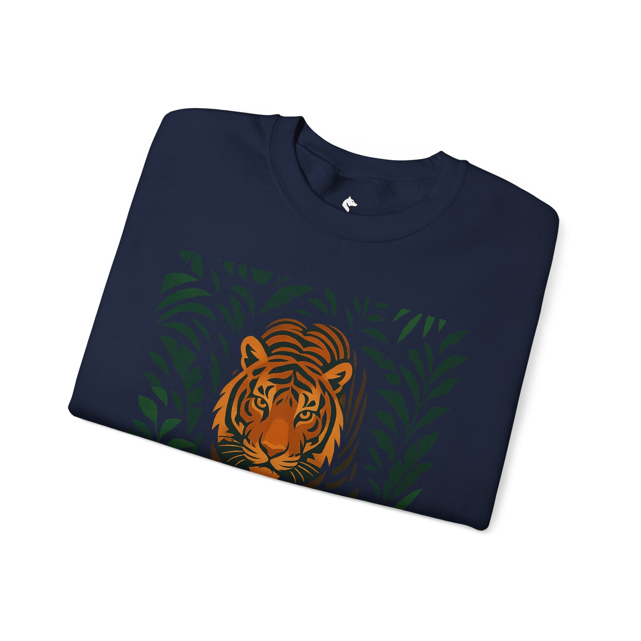 Tiger in the Jungle Crewneck Sweatshirt — Bold Tiger Graphic Pullover