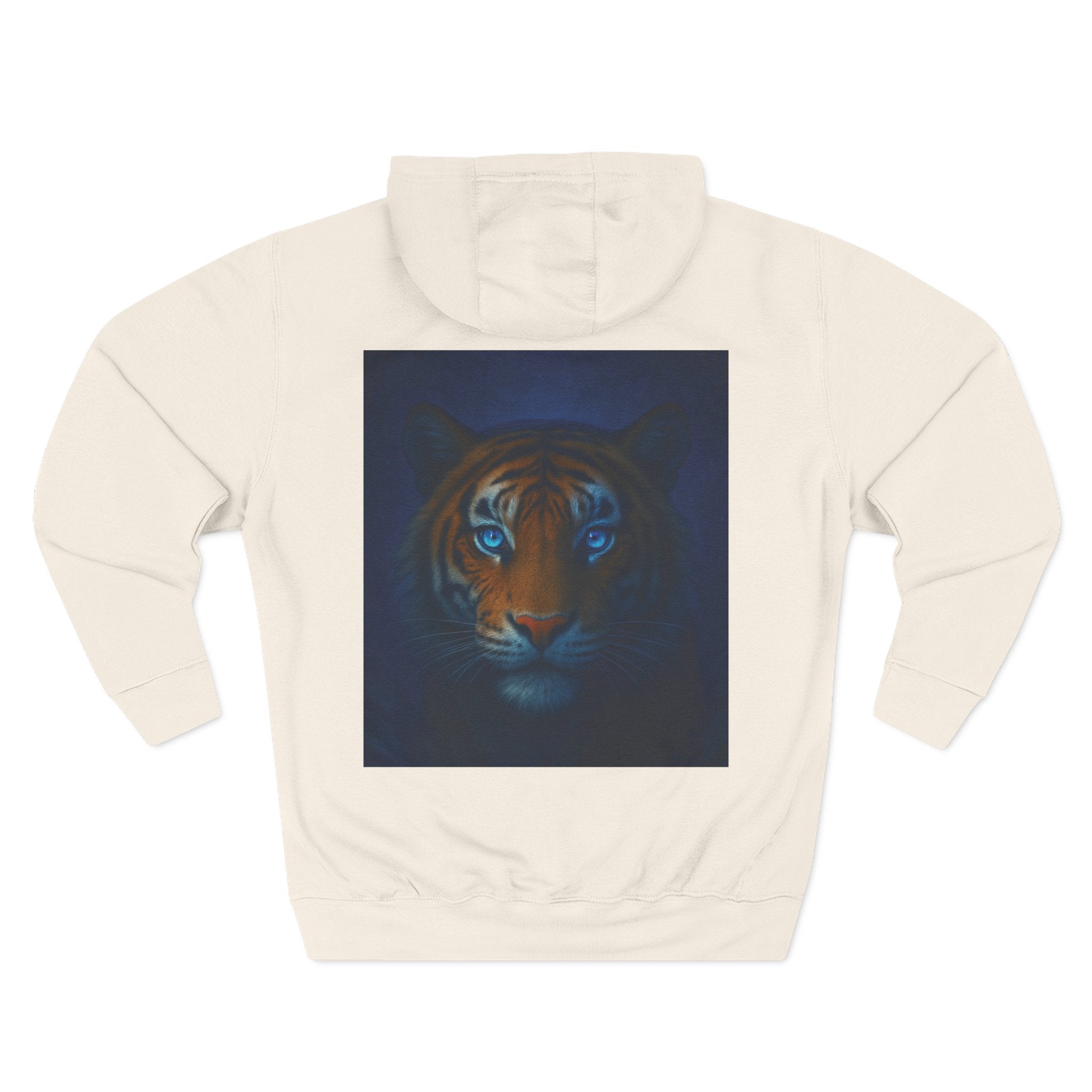 Blue-Eyed Tiger hoodie |Fleece Hoodie, Night Wildlife
