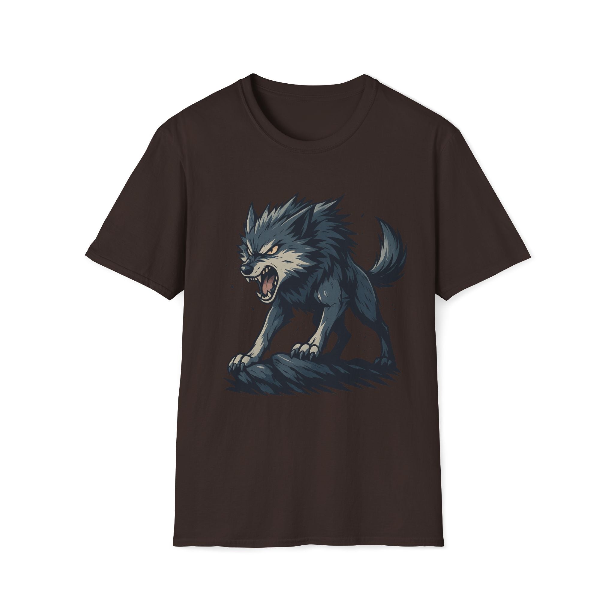 Howling Wolf  T-Shirt | Fierce Wolf Night Forest Design
