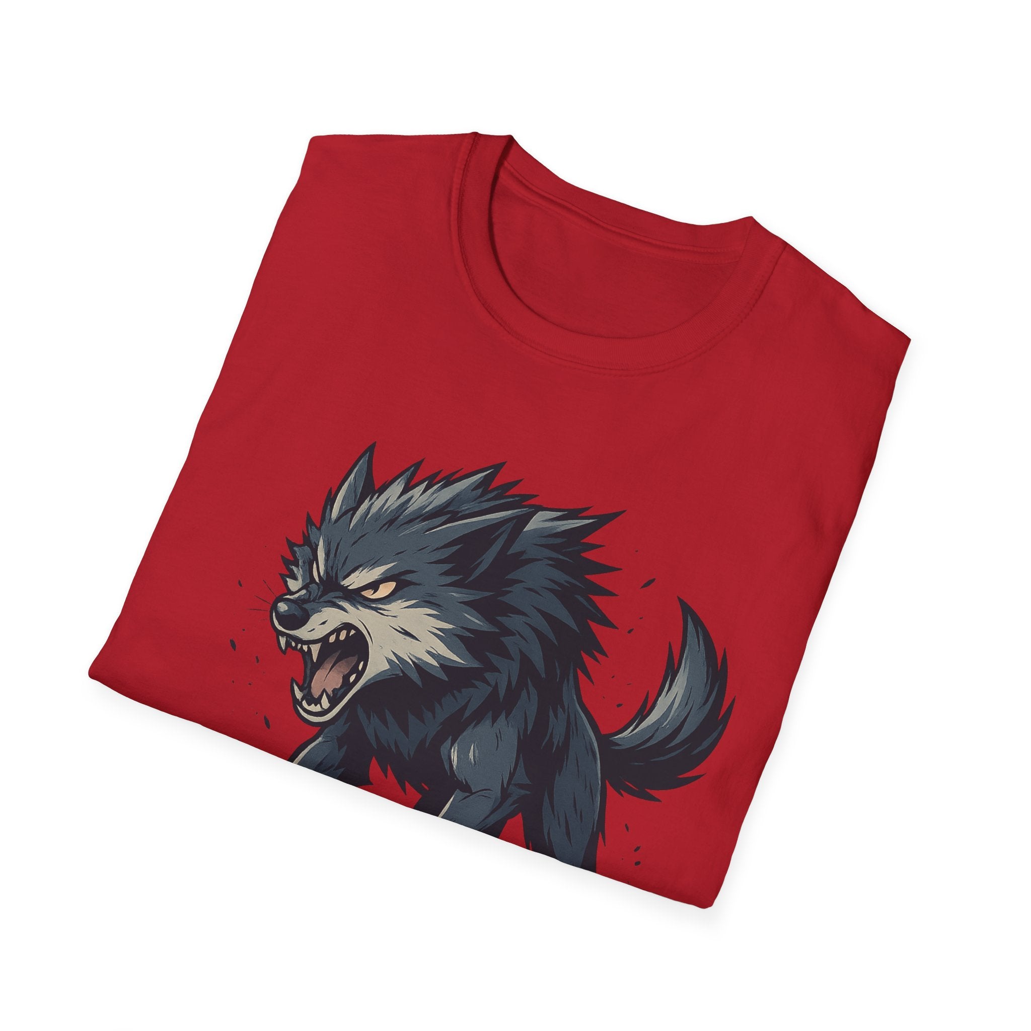 Howling Wolf  T-Shirt | Fierce Wolf Night Forest Design