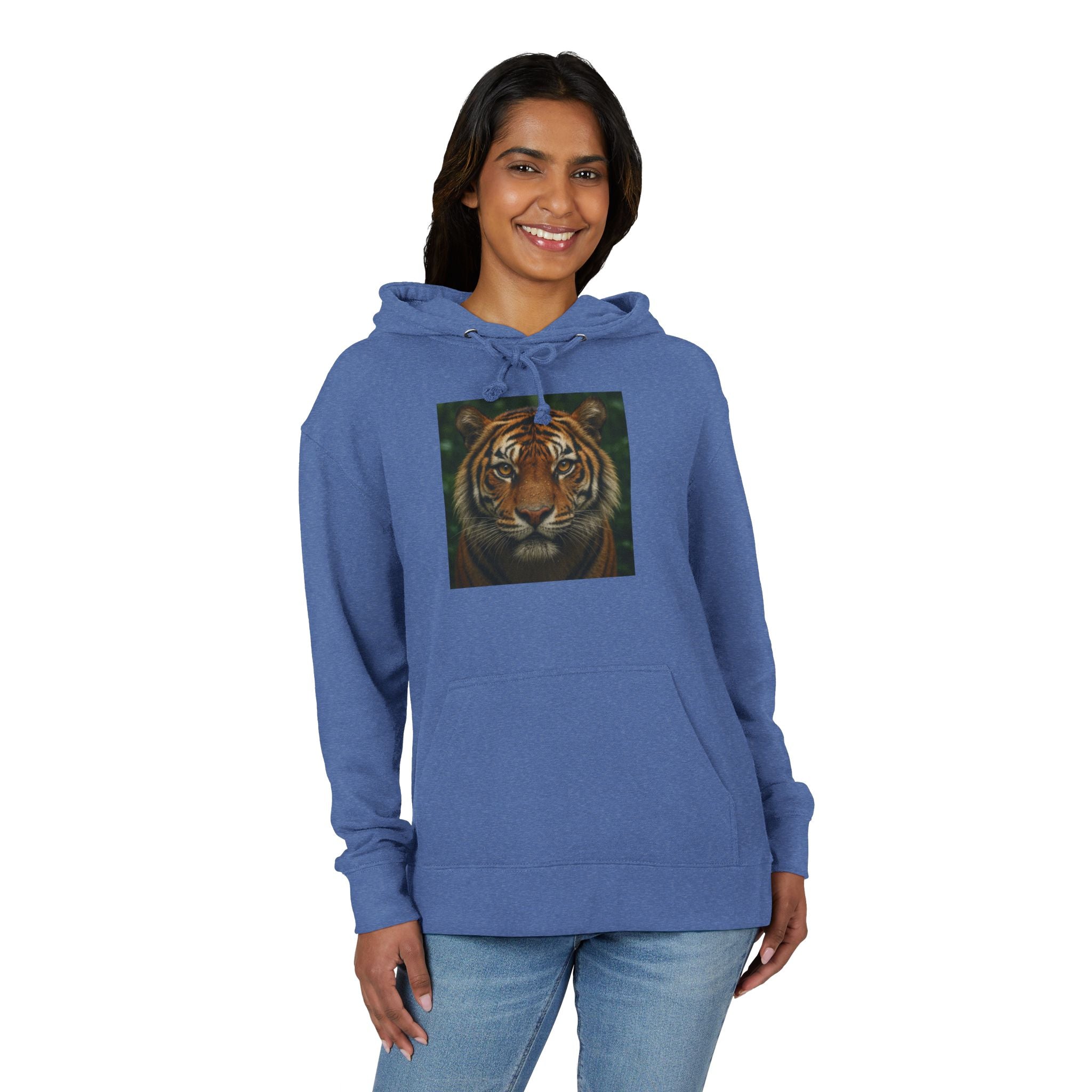 Tiger Face Hoodie — Realistic Bengal Tiger Graphic Pullover