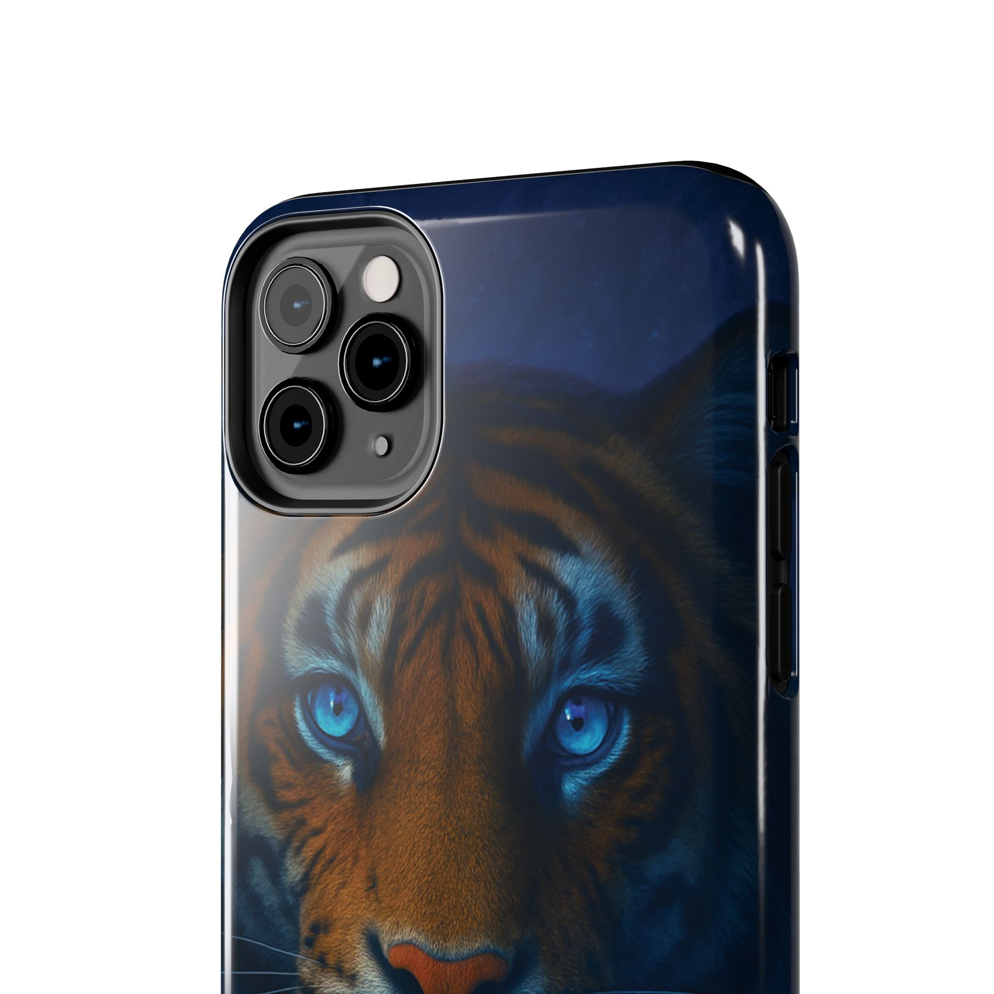 Tiger Eyes Tough Phone Case — Blue-Eyed Tiger Protective Smartphone Cover