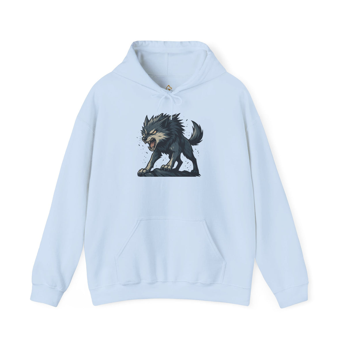 Growling Wolf Illustration Hoodie