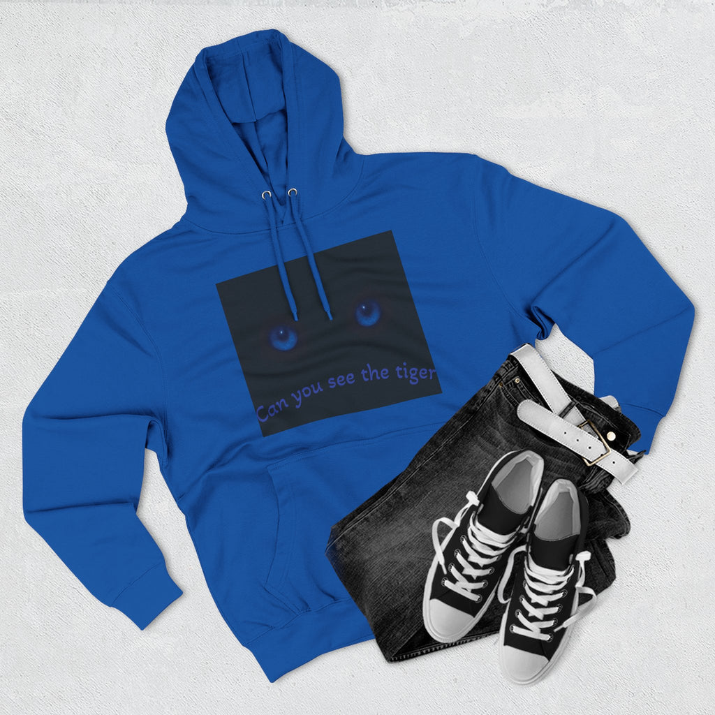 Blue-Eyed Tiger hoodie |Fleece Hoodie, Night Wildlife