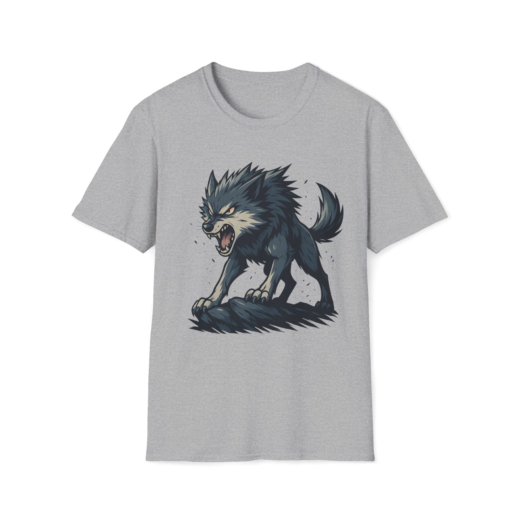 Howling Wolf  T-Shirt | Fierce Wolf Night Forest Design