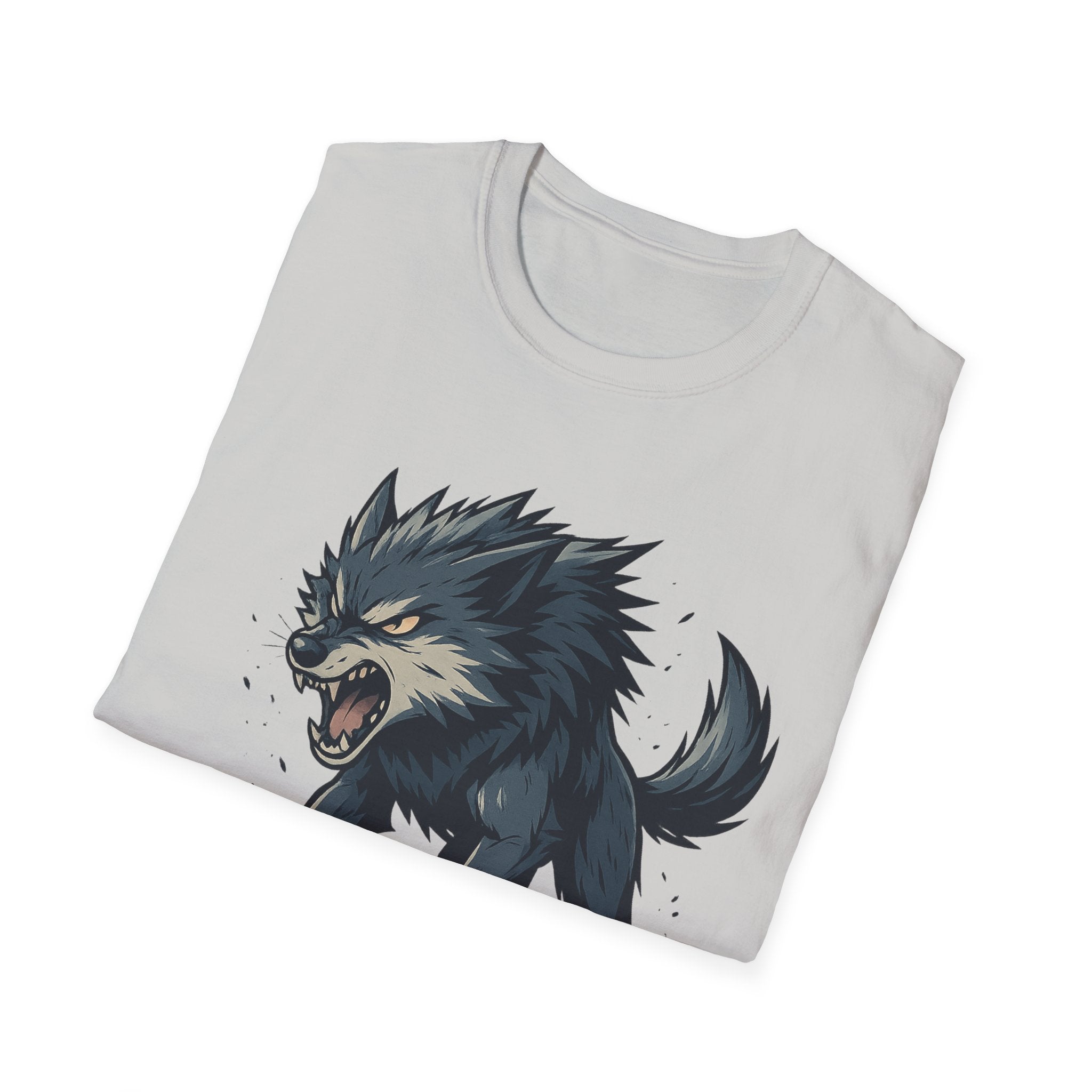 Howling Wolf  T-Shirt | Fierce Wolf Night Forest Design